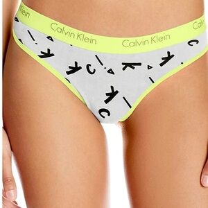 Calvin Klein chaotic-logo printed CK all logo bikini underwear women’s small